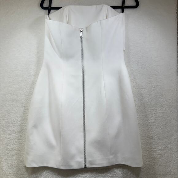 Israella Kobla Cream Langa Cut Out Strapless Mini Dress Sz 8 Spring Summer Party - Picture 4 of 11